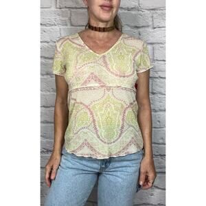 Y2K Style Semi Sheer Mesh Blouse